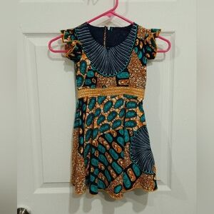 African Print Girls Dress